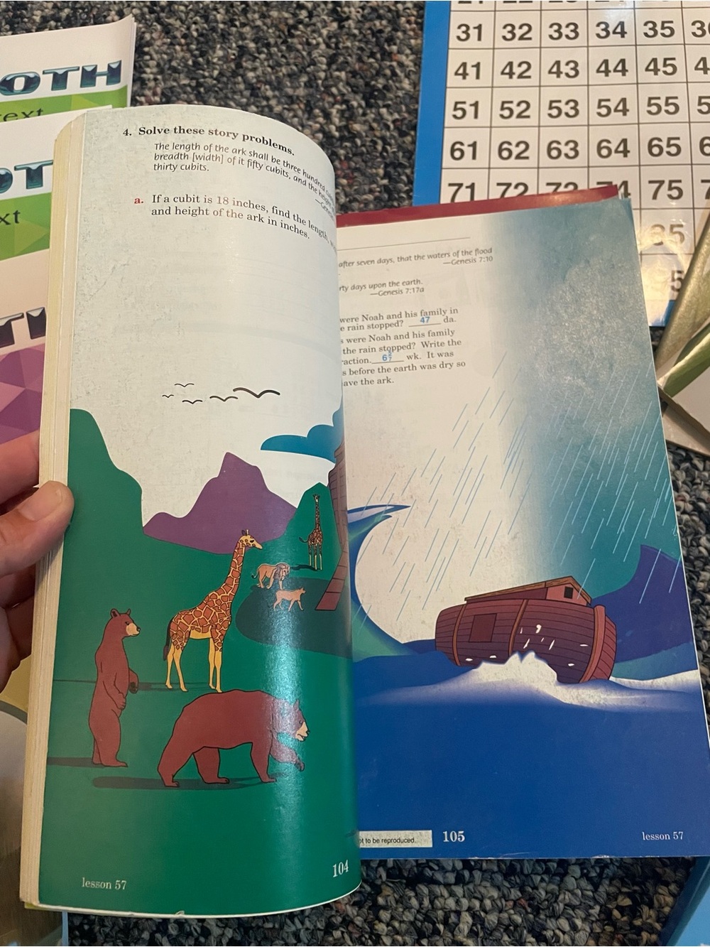 Homeschool Math Bundle - Three Test Sheets Used - Picture 8 of 14